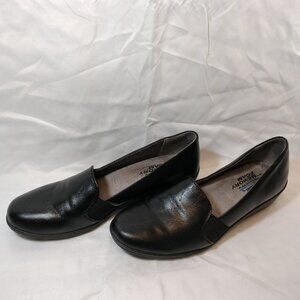 LifeStride Isabelle Flat Loafer Shoes Faux Leather Women's Lux Navy Size US 7.5W